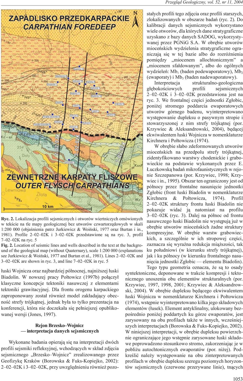 W nowszej pracy Po³towicz (1997b) po³¹czy³ klasyczne koncepcje tektoniki nasuwczej z elementami tektoniki grawitacyjnej.