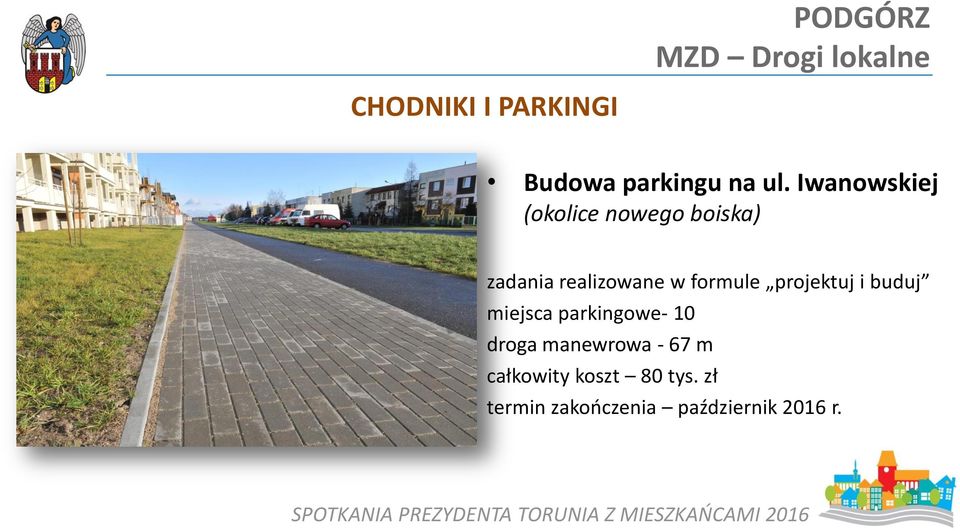 formule projektuj i buduj miejsca parkingowe- 10 droga manewrowa