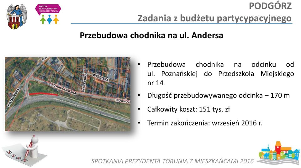 Poznańskiej do Przedszkola Miejskiego nr 14 Długość