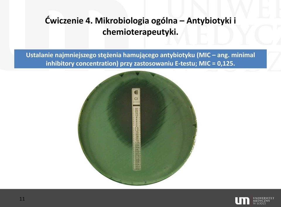 Ustalanie najmniejszego stężenia hamującego