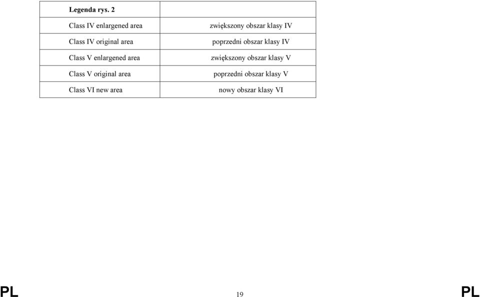 enlargened area Class V original area Class VI new area