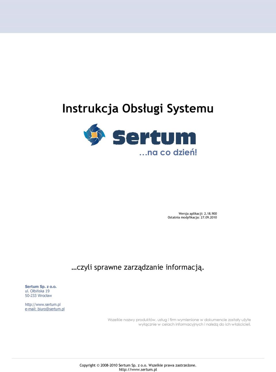 sertum.pl e-mail: biuro@sertum.