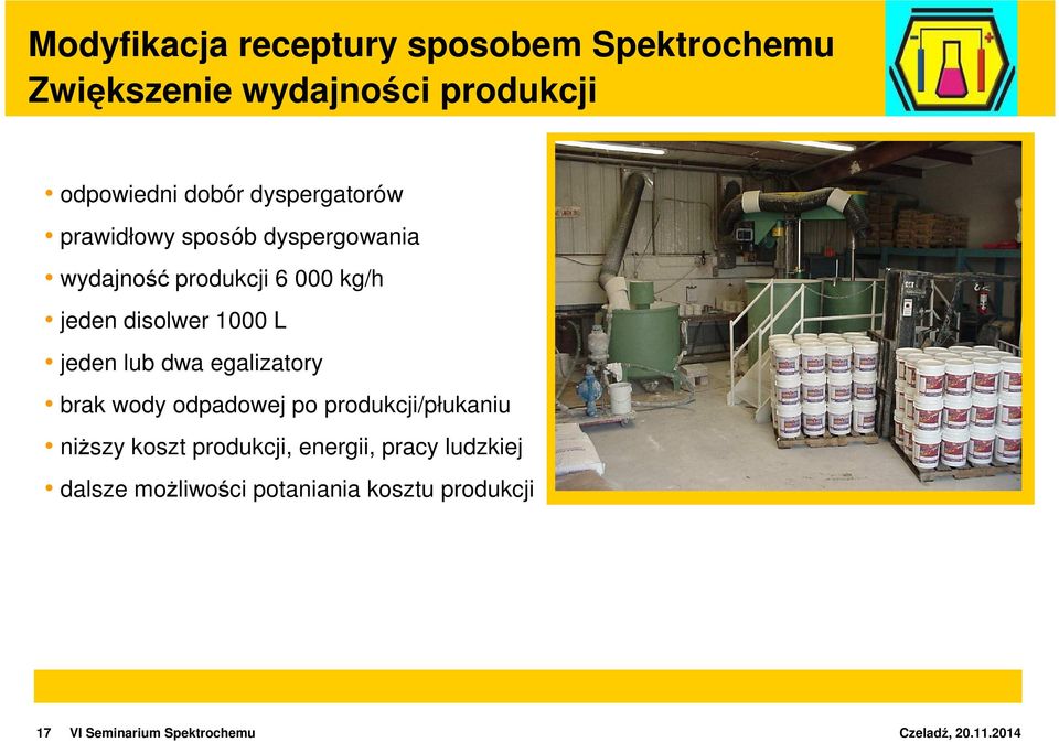 egalizatory brak wody odpadowej po produkcji/płukaniu niższy koszt produkcji, energii,