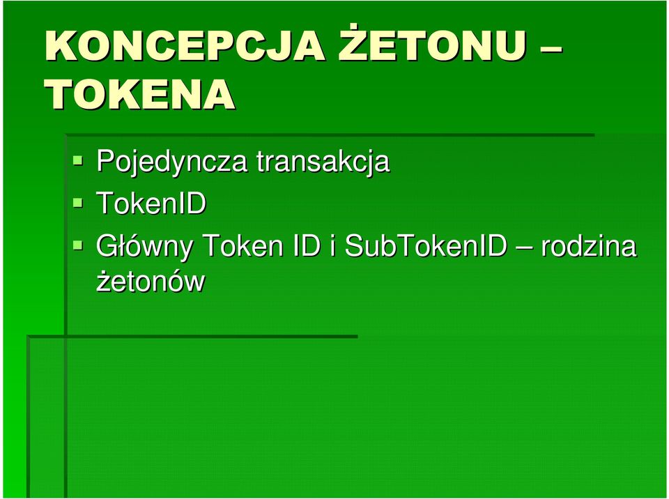 TokenID Główny Token ID