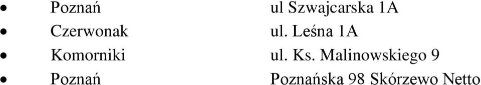 Leśna 1A Komorniki ul. Ks.