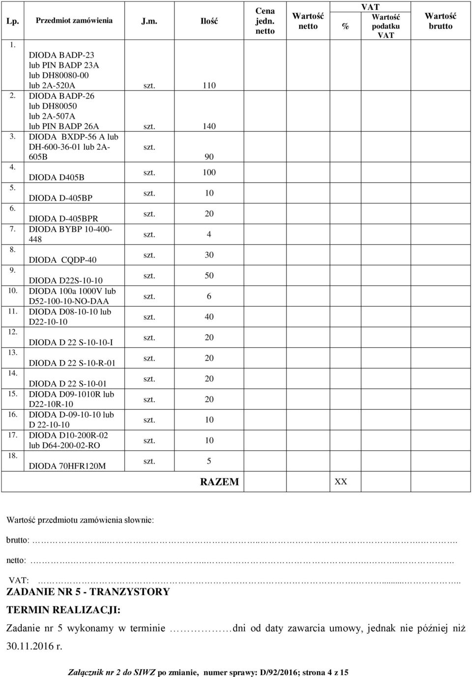 DIODA D 22 S-10-10-I 20 13. DIODA D 22 S-10-R-01 20 14. DIODA D 22 S-10-01 20 15. DIODA D09-1010R lub D22-10R-10 20 16. DIODA D-09-10-10 lub D 22-10-10 17. DIODA D10-200R-02 lub D64-200-02-RO 18.