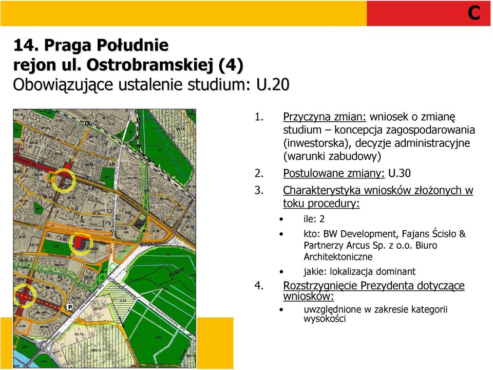 (warunki zabudowy) 2. Postulowane zmiany: U.30 3.