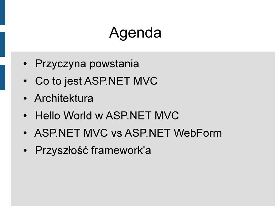 NET MVC Architektura Hello World w