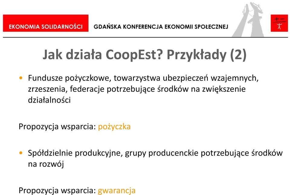 zrzeszenia, federacje potrzebujące środków na zwiększenie działalności