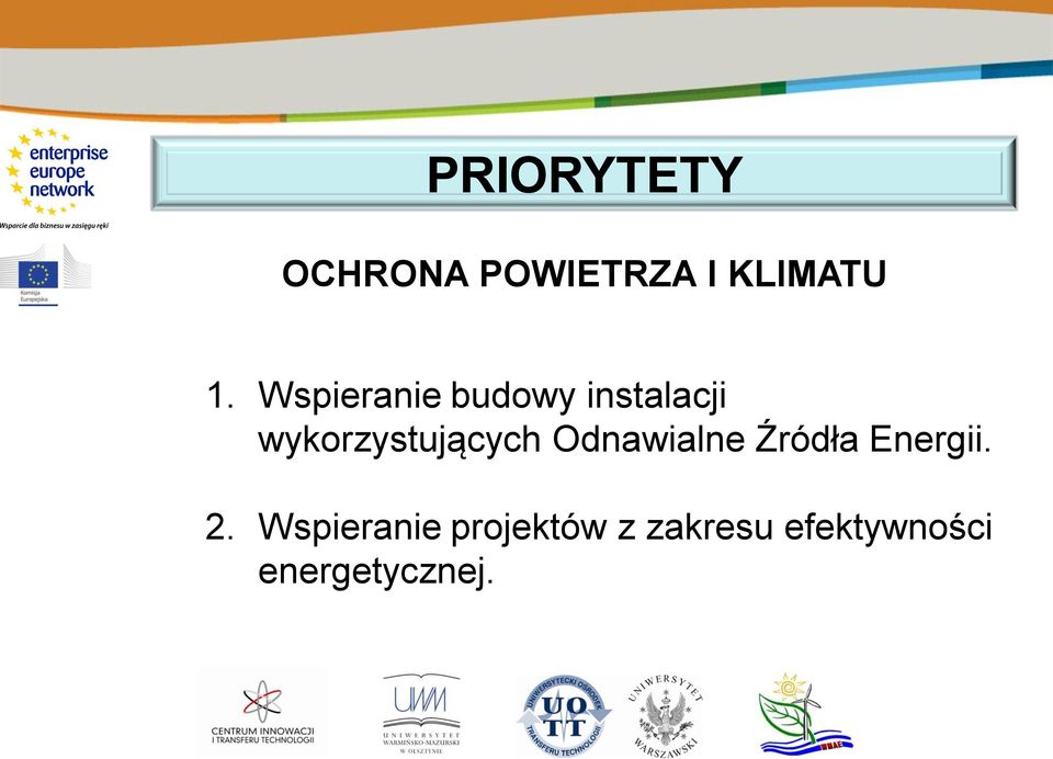 wykorzystujących Odnawialne Źródła Energii.