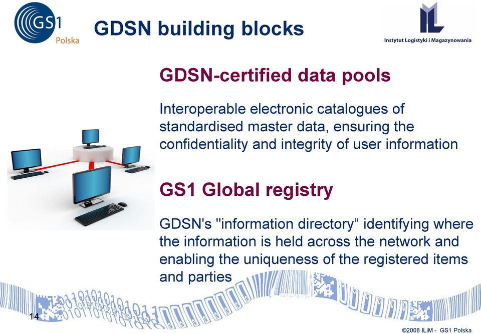 information GS1 Global registry GDSN's "information directory identifying where the