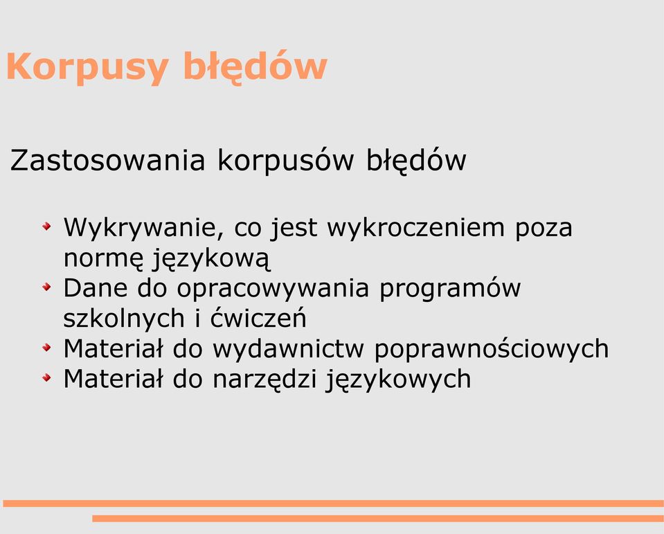 Dane do opracowywania programów szkolnych i ćwiczeń