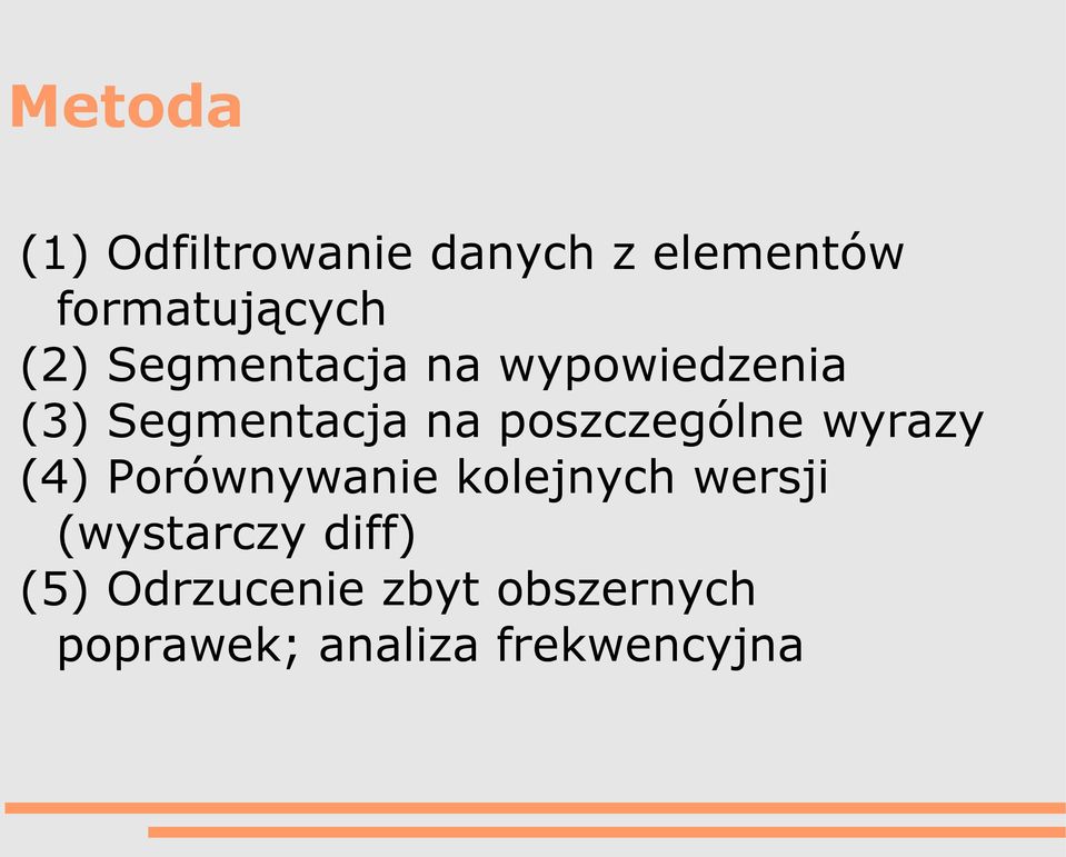 poszczególne wyrazy (4) Porównywanie kolejnych wersji