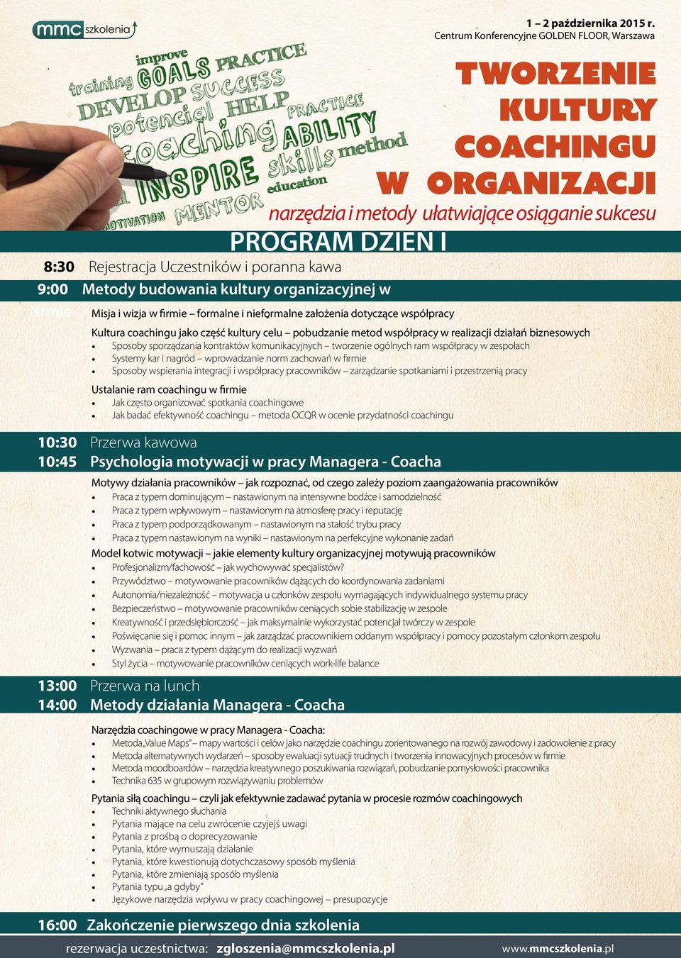 norm zachowań w firmie Sposoby wspierania integracji i współpracy pracowników zarządzanie spotkaniami i przestrzenią pracy Ustalanie ram w firmie Jak często organizować spotkania coachingowe Jak