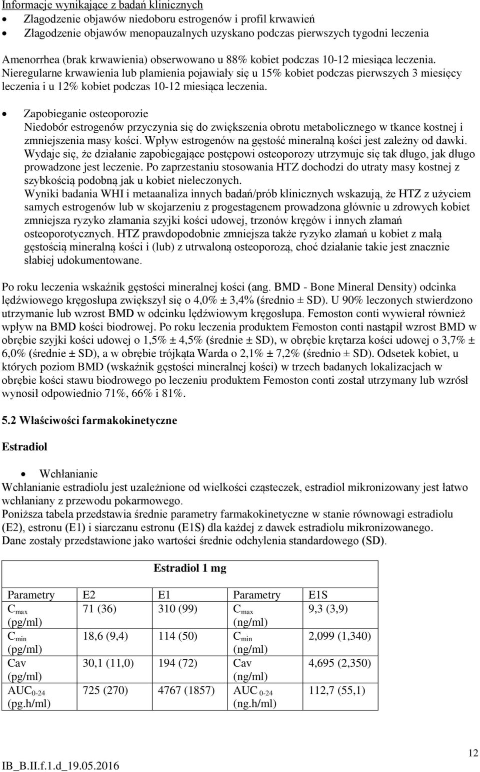 Nieregularne krwawienia lub plamienia pojawiały się u 15% kobiet podczas pierwszych 3 miesięcy leczenia i u 12% kobiet podczas 10-12 miesiąca leczenia.