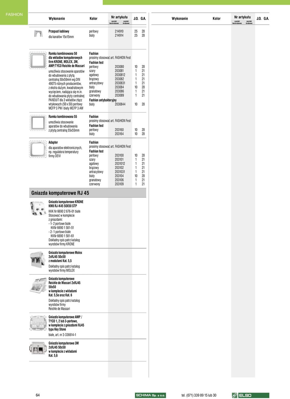 do wbudowania płyty centralnej PANDUIT dla 3 wkładów złącz wtykowych (50 x 50) perłowy MCFP 3 PW i biały MCFP 3 AW Ramka kombinowana 55 umożliwia stosowanie aparatów do wbudowania z płytą centralną
