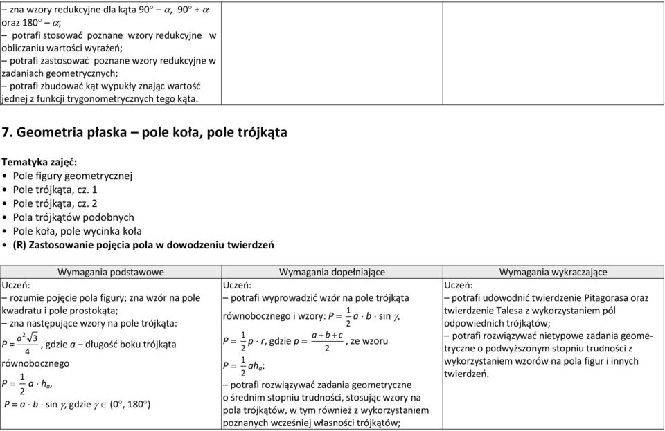 1 Pole trójkąta, cz.