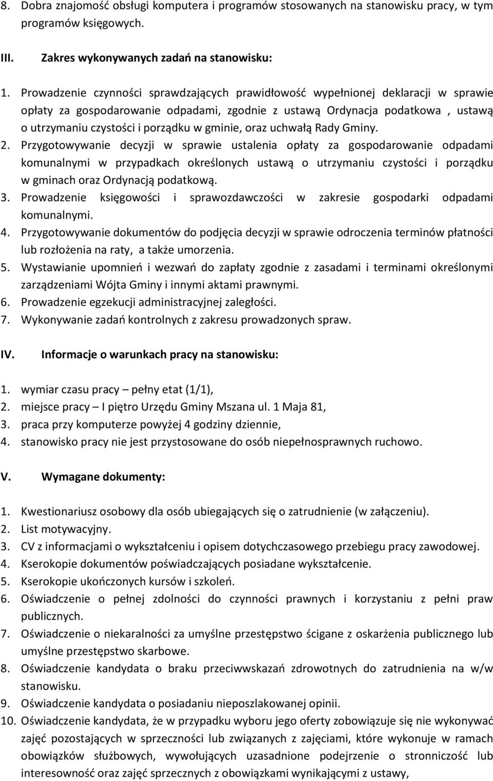 gminie, oraz uchwałą Rady Gminy. 2.