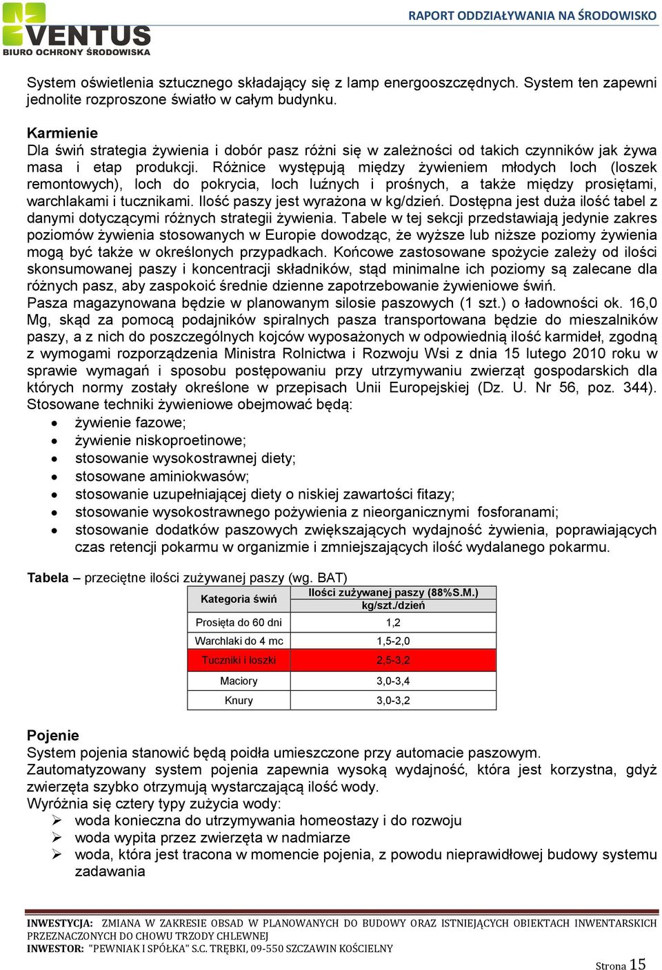 Różnice występują między żywieniem młodych loch (loszek remontowych), loch do pokrycia, loch luźnych i prośnych, a także między prosiętami, warchlakami i tucznikami.