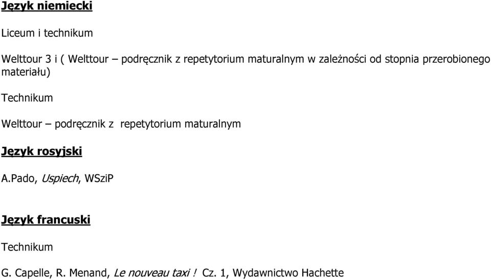 podręcznik z repetytorium maturalnym Język rosyjski A.