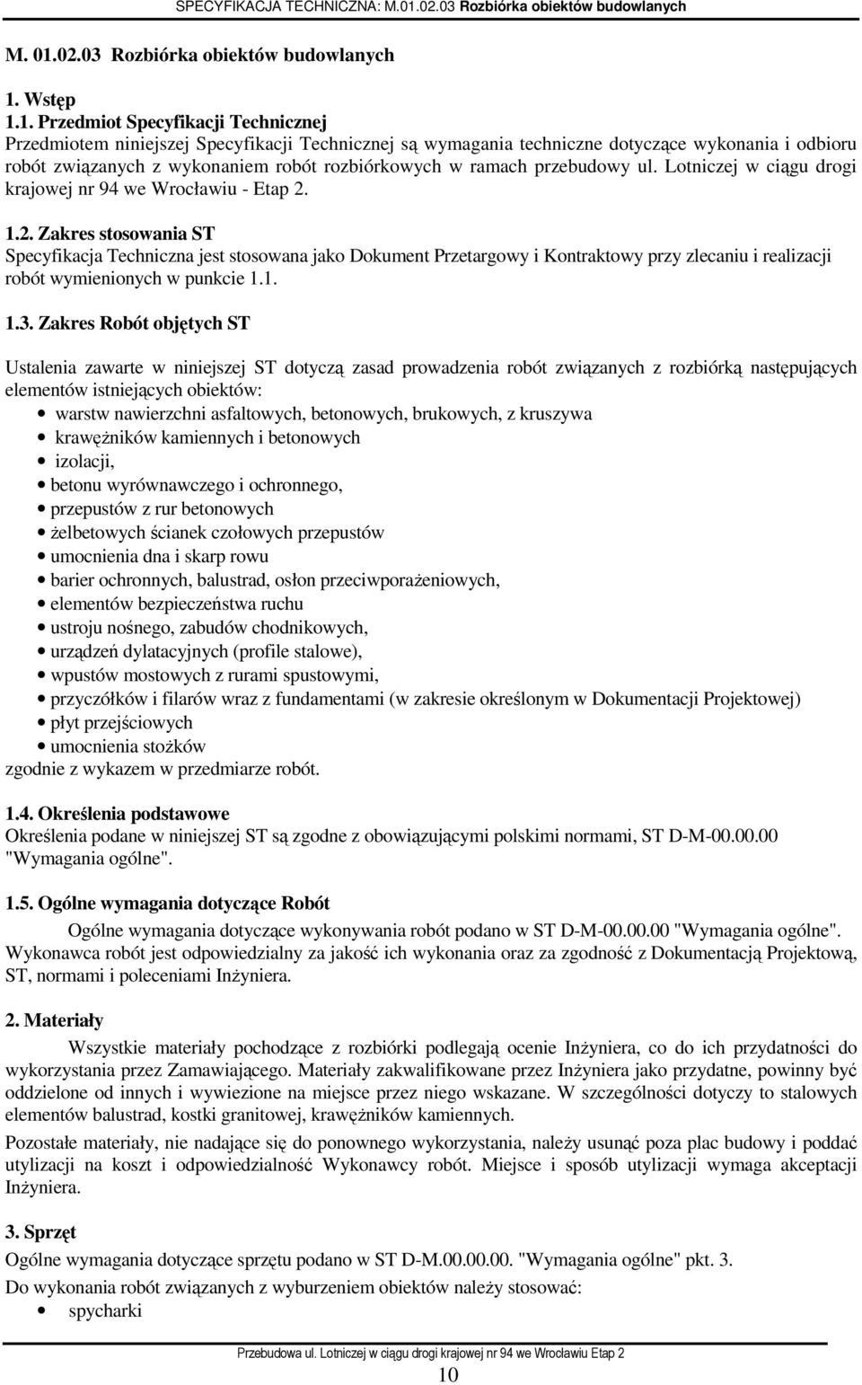 02.03 Rozbiórka obiektów budowlanych 1.