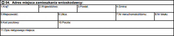 Pola 03.1 oraz 03.2, wypełnia tylko osoba nieposiadająca obywatelstwa kraju członkowskiego Unii Europejskiej lub Europejskiego Obszaru Gospodarczego.