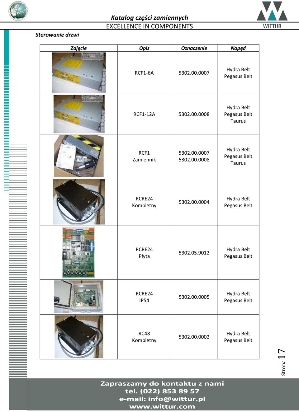 00.0004 Belt Belt RCRE24 Płyta 5302.05.9012 Belt Belt RCRE24 IP54 5302.00.0005 Belt Belt RC48 Kompletny 5302.