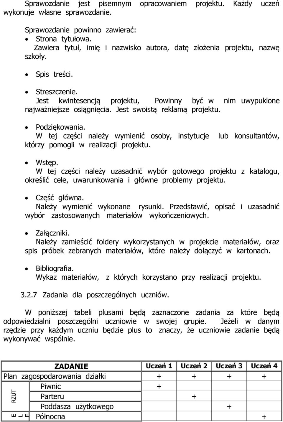 Jest swoistą reklamą projektu. Podziękowania. W tej części należy wymienić osoby, instytucje którzy pomogli w realizacji projektu. lub konsultantów, Wstęp.