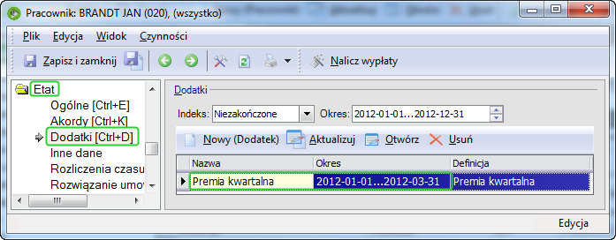 Rysunek 11 Zapis obliczeń Z powyższego zapisu obliczeń widać, że do podstawy chorobowego została wliczona premia roczna za 2011 rok w kwocie w jakiej została wypłacona: 1663,57.