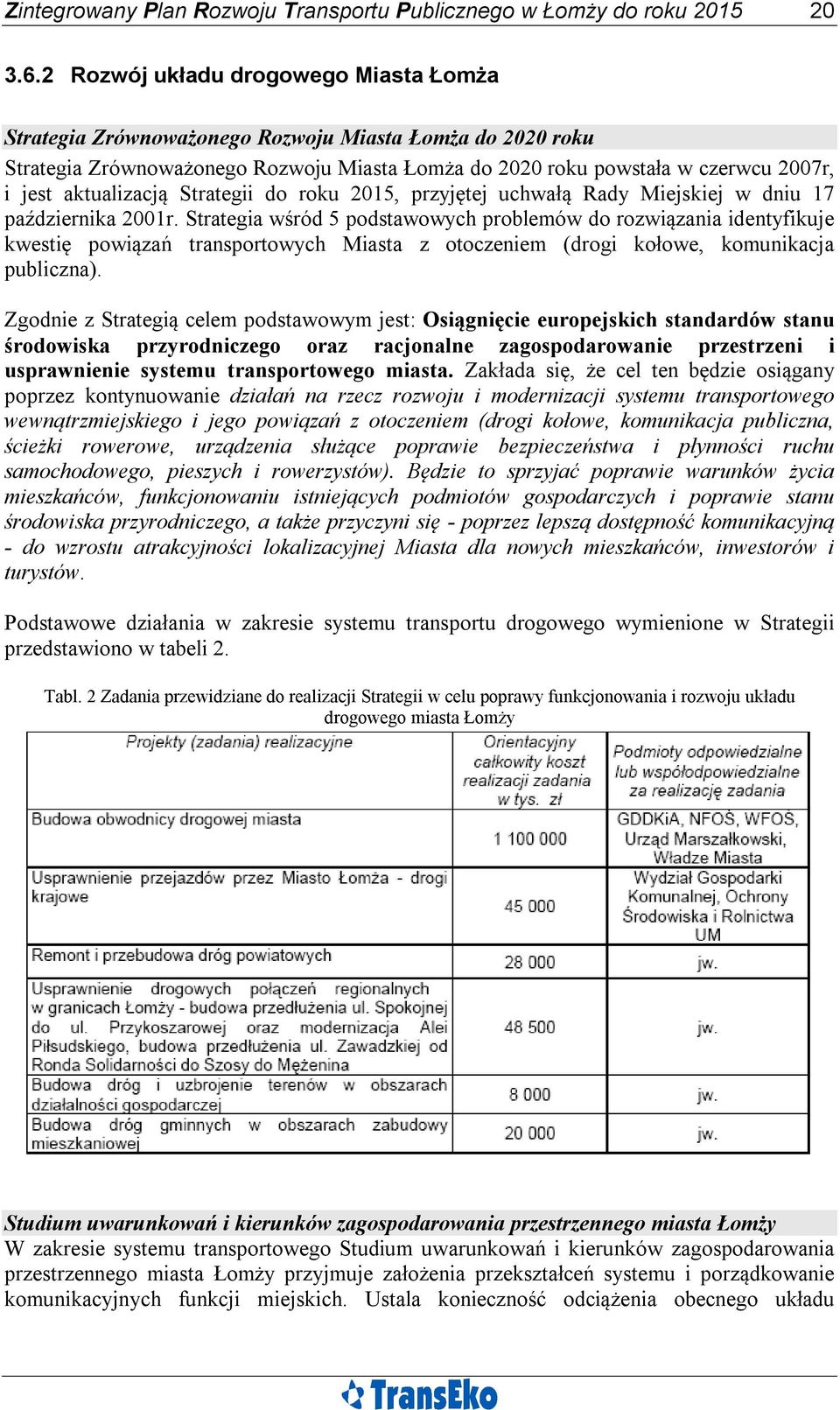 aktualizacją Strategii do roku 2015, przyjętej uchwałą Rady Miejskiej w dniu 17 października 2001r.