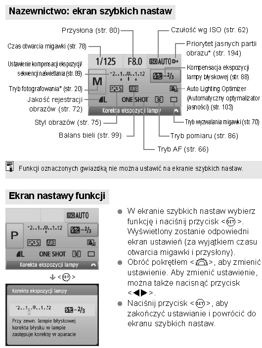 EKRAN SZYBKICH NASTAW -