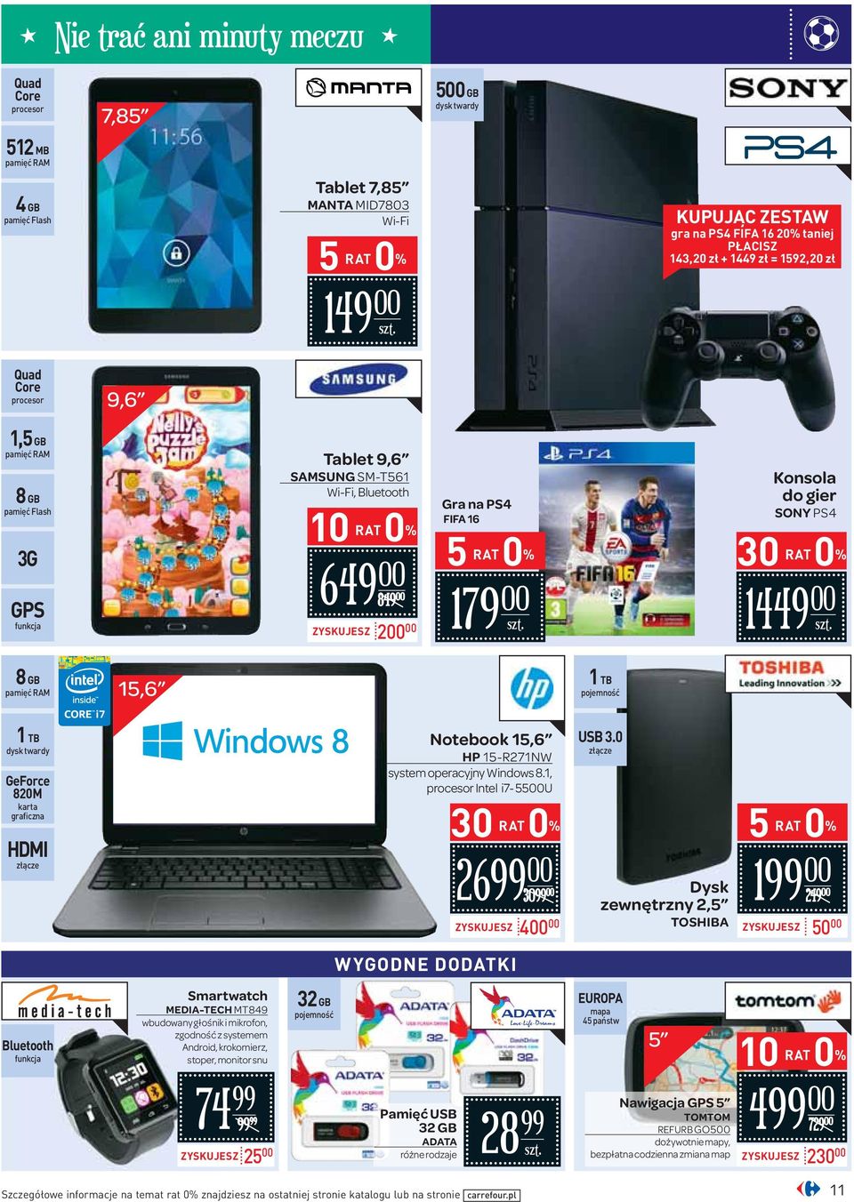 179 Konsola do gier SONY PS4 1449 8 GB pamięć RAM 15,6 1 TB pojemność 1 TB dysk twardy GeForce 820M karta graficzna Notebook 15,6 HP 15-R271NW system operacyjny Windows 8.