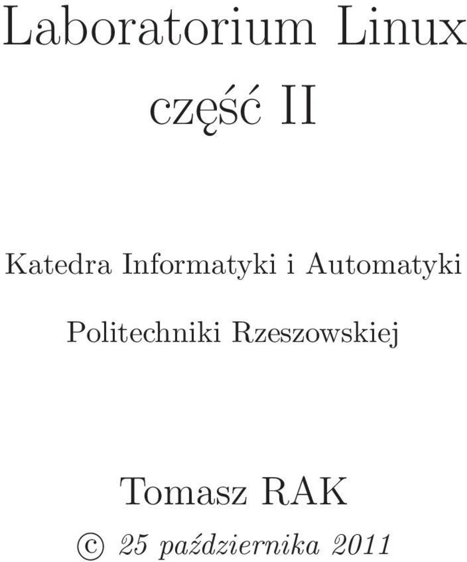 Automatyki Politechniki