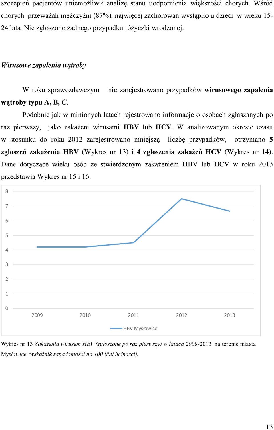 Podobnie jak w minionych latach rejestrowano informacje o osobach zgłaszanych po raz pierwszy, jako zakażeni wirusami HBV lub HCV.