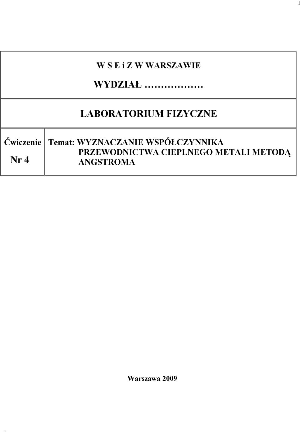 Temat: WYZNACZANIE WSPÓŁCZYNNIKA