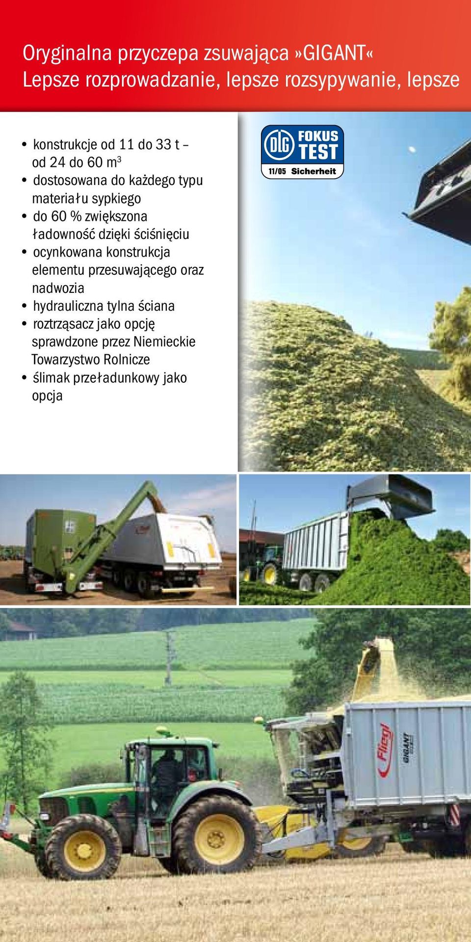 dzięki ściśnięciu ocynkowana konstrukcja elementu przesuwającego oraz nadwozia hydrauliczna tylna