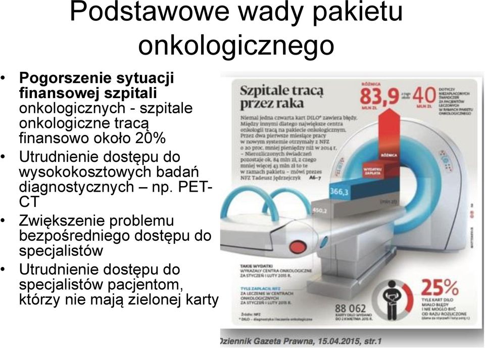 badań diagnostycznych np.