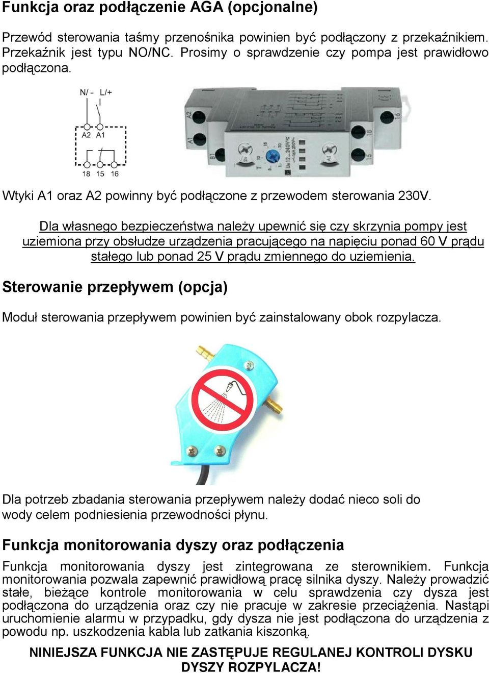 Funkcja ce kontrole monitorowania w celu