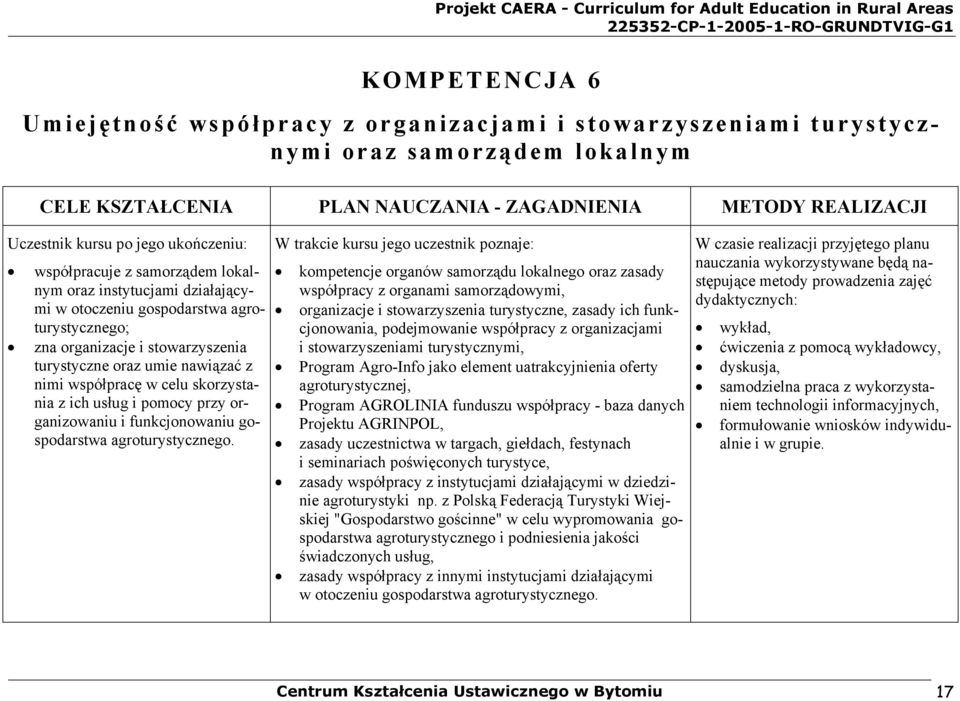 ich usług i pomocy przy organizowaniu i funkcjonowaniu gospodarstwa agroturystycznego.