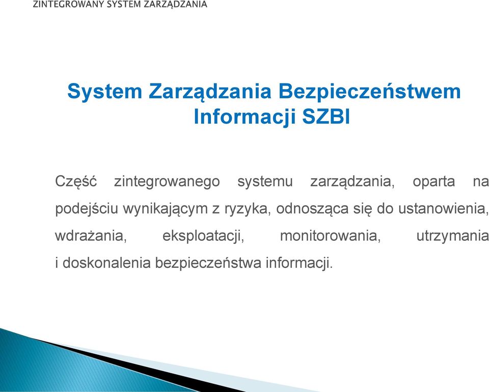 wynikającym z ryzyka, odnosząca się do ustanowienia, wdrażania,