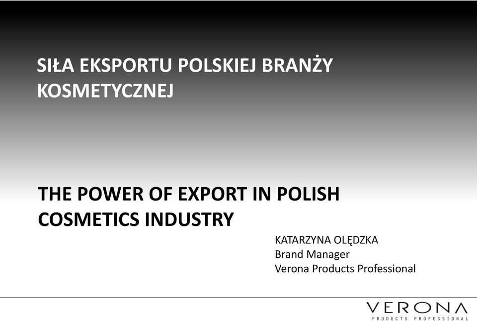 POLISH COSMETICS INDUSTRY KATARZYNA