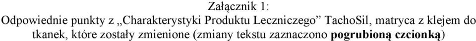 TachoSil, matryca z klejem do tkanek, które