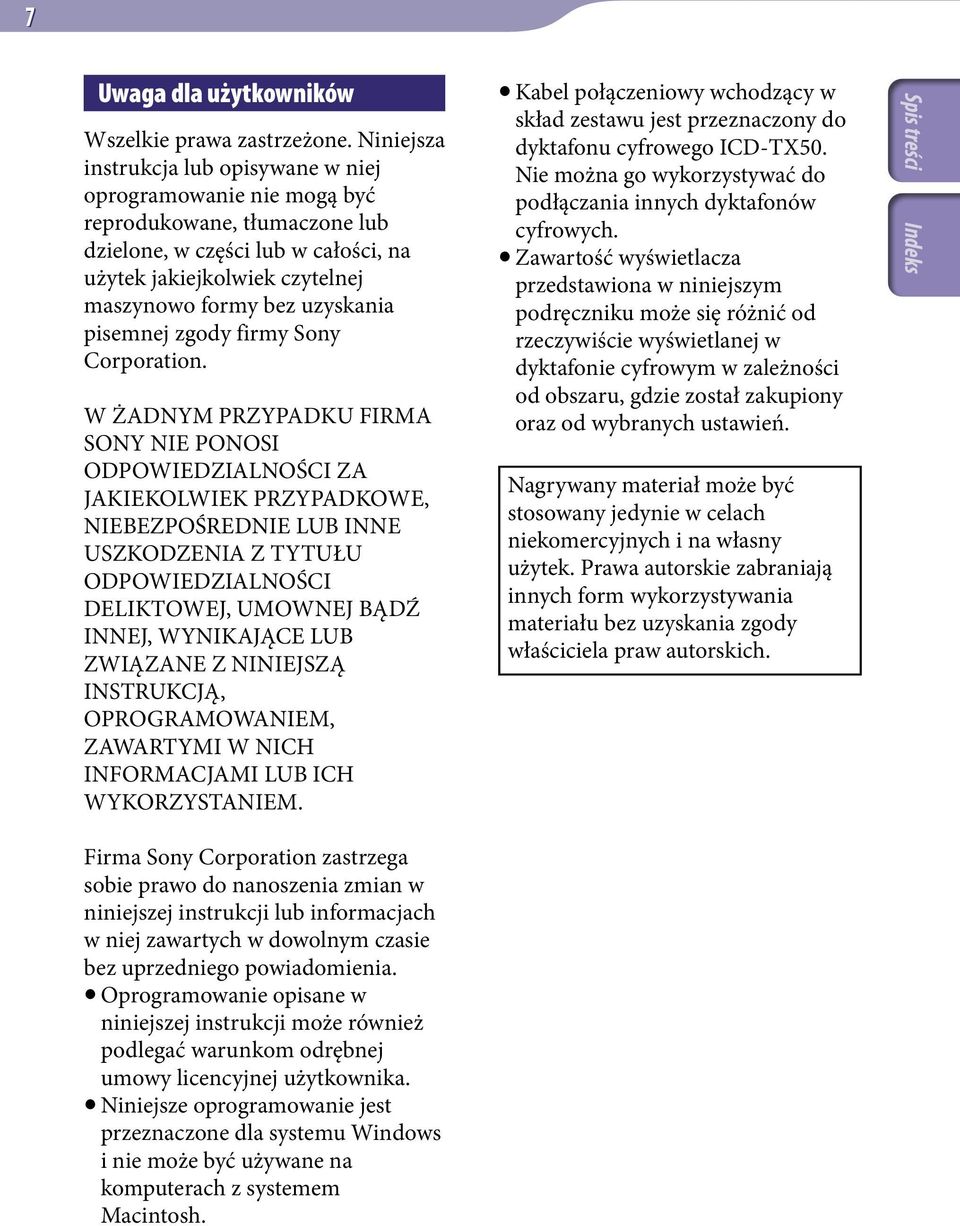 pisemnej zgody firmy Sony Corporation.