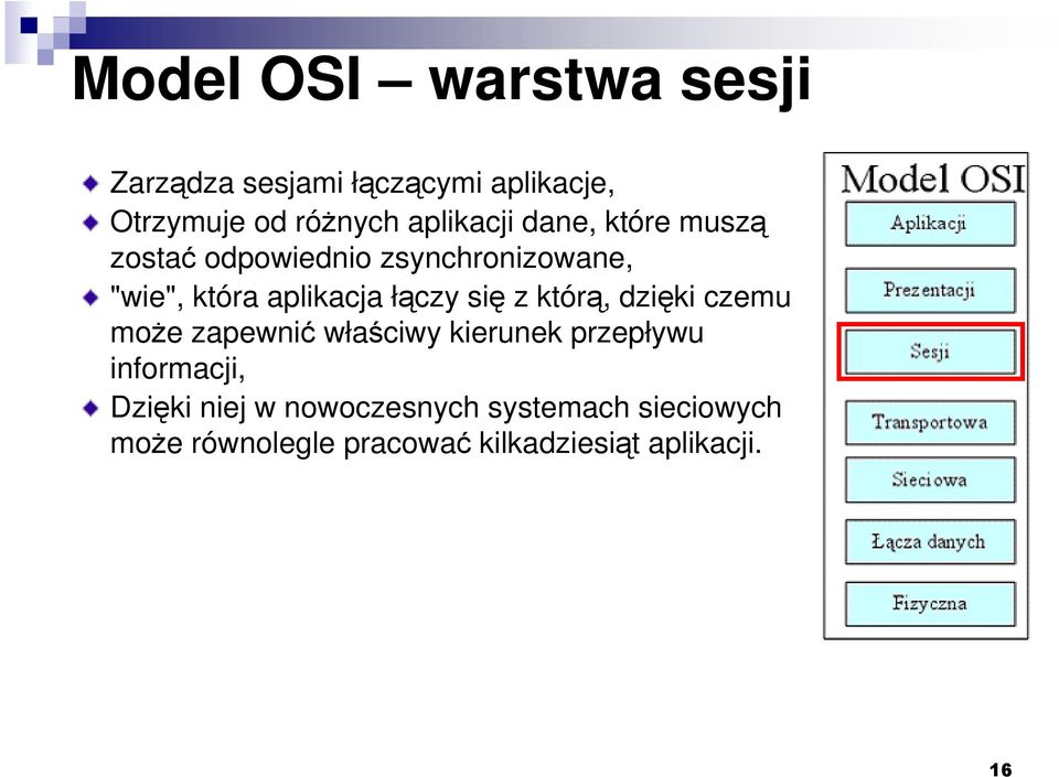 łączy się z którą, dzięki czemu moŝe zapewnić właściwy kierunek przepływu informacji,