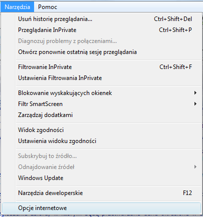 4. Konfiguracja przeglądarki MS Internet Explorer w wersji 7 i 8 i jej tryb pracy w środowisku systemu operacyjnego MS Windows Vista.