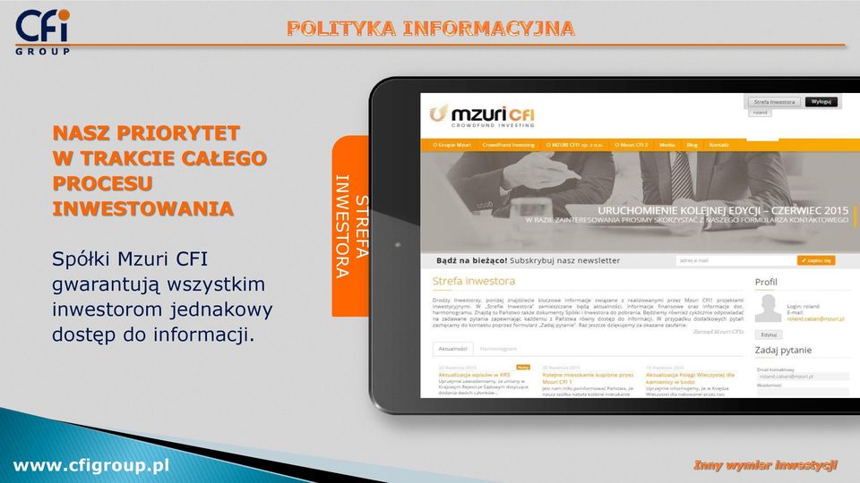 gwarantują wszystkim inwestorom