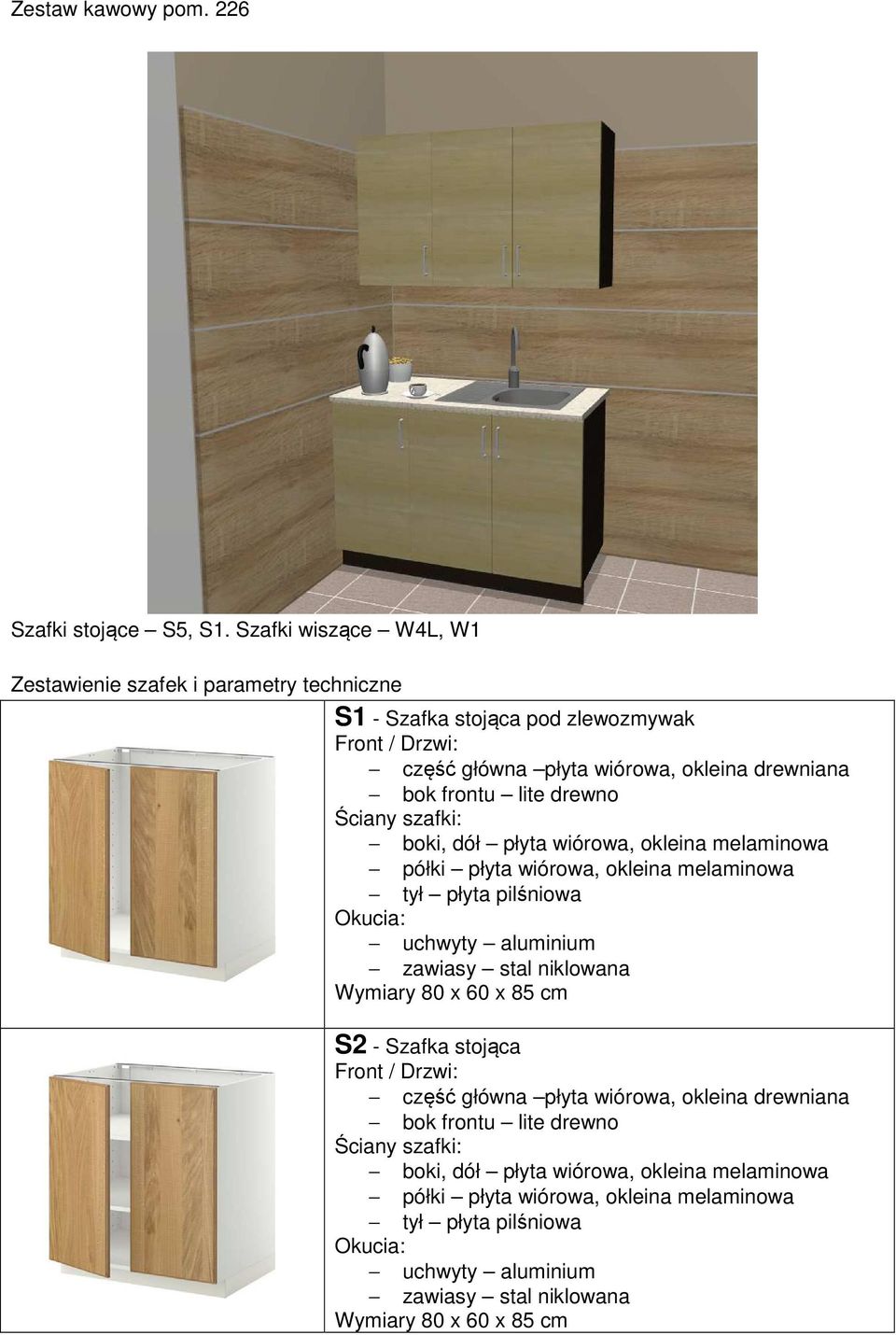 techniczne S1 - Szafka stojąca pod zlewozmywak