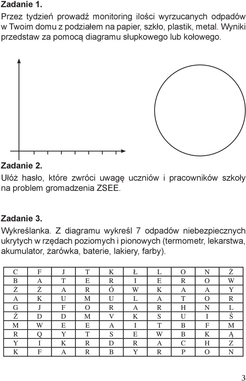 Zadanie 3. Wykreślanka.