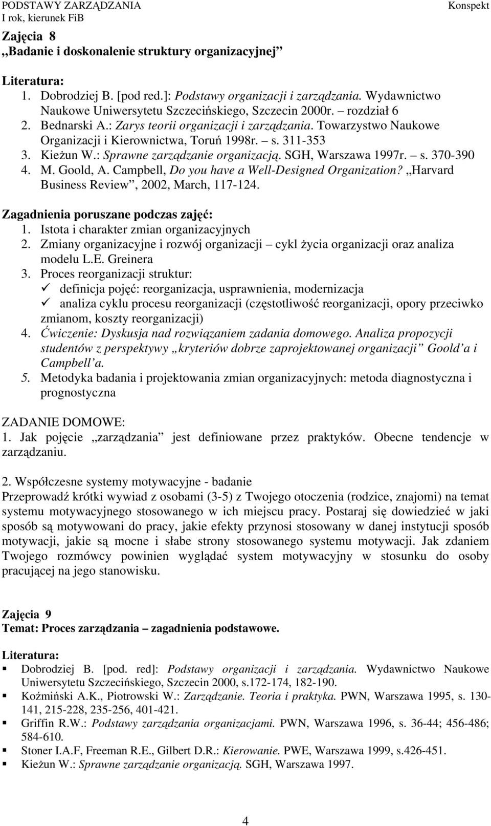 Zmiany organizacyjne i rozwój organizacji cykl życia organizacji oraz analiza modelu L.E. Greinera 3.