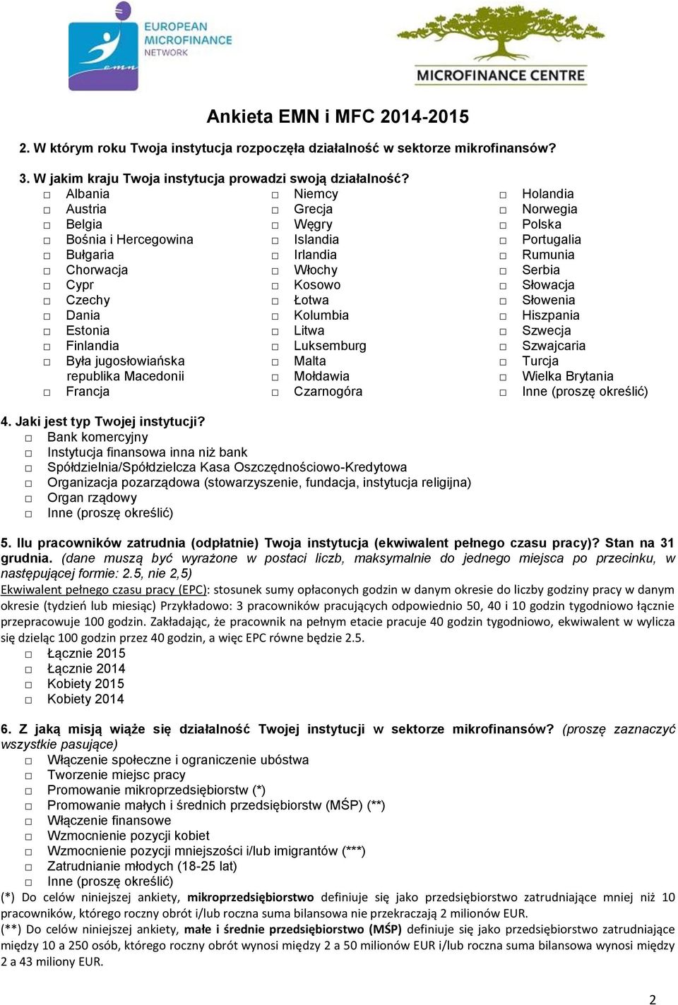 jugosłowiańska Malta republika Macedonii Mołdawia Francja Czarnogóra 4. Jaki jest typ Twojej instytucji?